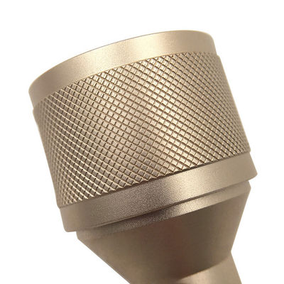 Tembaga Aluminium Mesin CNC Kustom Konektor Koaksial Knurled Anodized