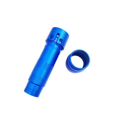 Turret Bubut CNC Turning Aluminium 6061 Lampu Laser Perumahan Senter Shell