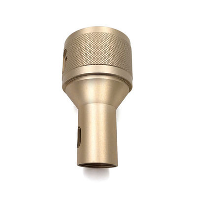 Tembaga Aluminium Mesin CNC Kustom Konektor Koaksial Knurled Anodized