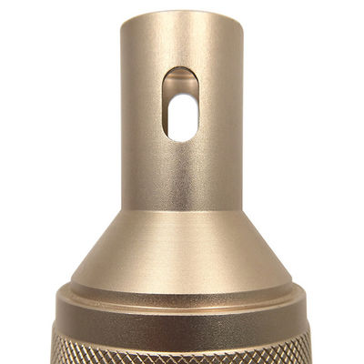 Tembaga Aluminium Mesin CNC Kustom Konektor Koaksial Knurled Anodized